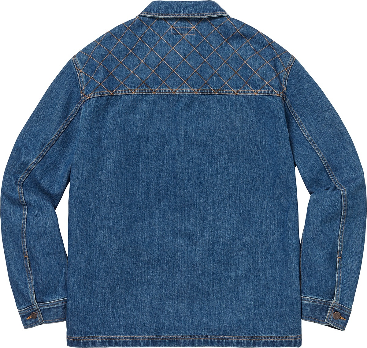 Diamond Stitch Denim Chore Coat view 11
